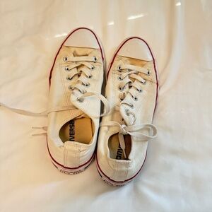 Converse Cream Low-Top Sneakers